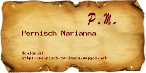 Pernisch Marianna névjegykártya